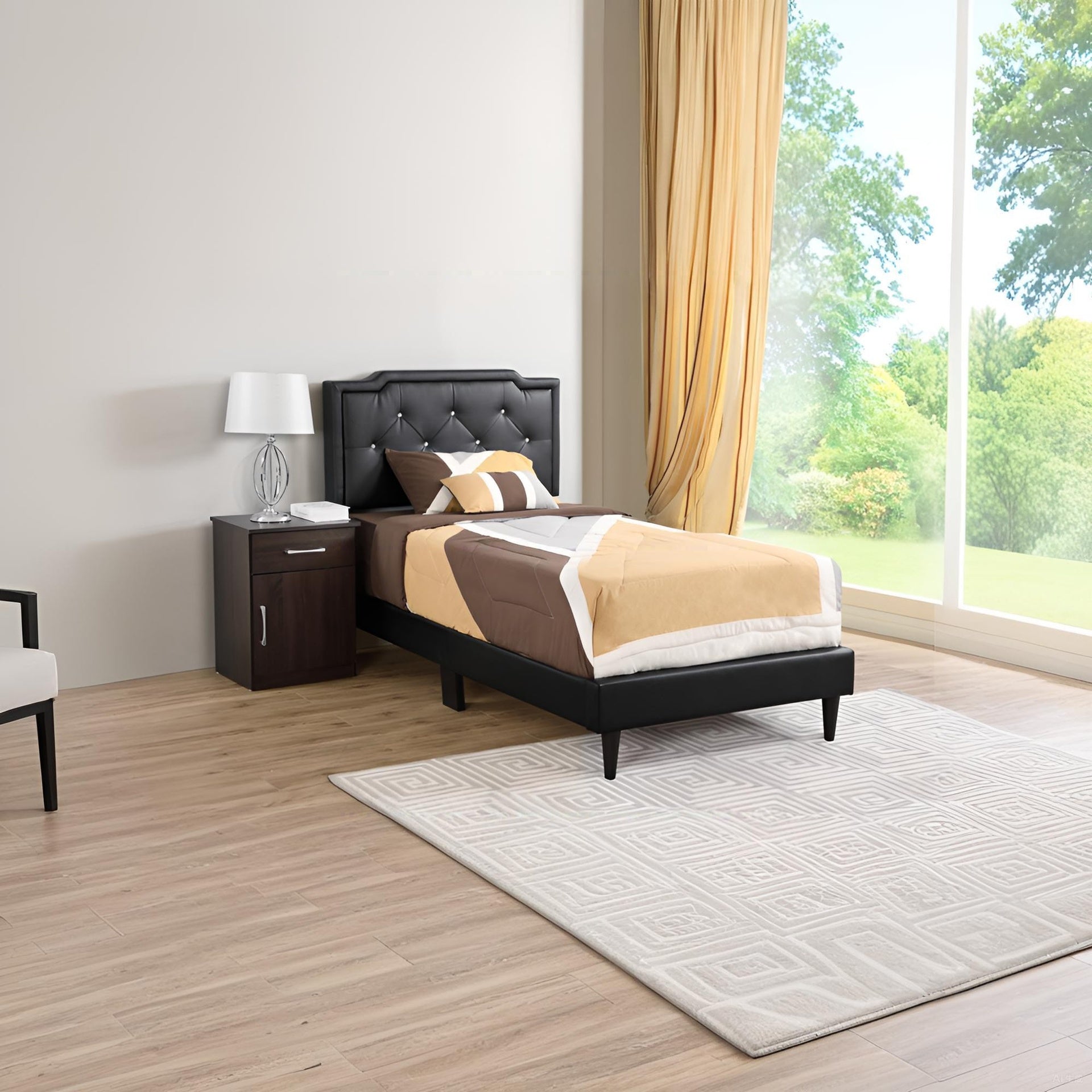 Chic Black Twin Bed For Ultimate Comfort