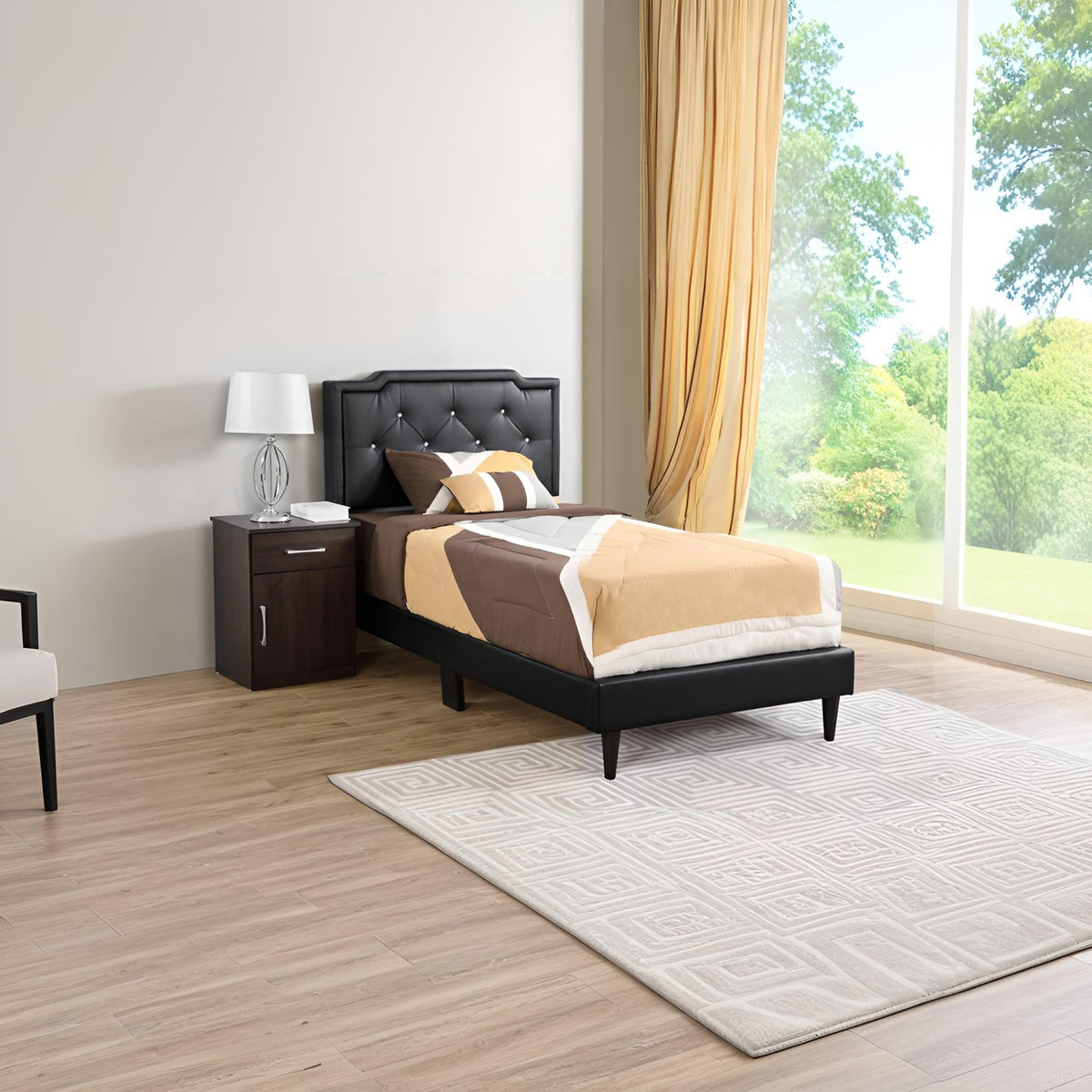 Chic Black Twin Bed For Ultimate Comfort