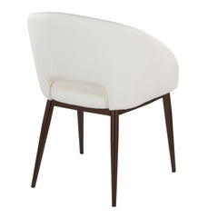Renee Contemporary Chair in Copper Metal and White Faux Leather by LumiSource