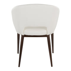Renee Contemporary Chair in Copper Metal and White Faux Leather by LumiSource