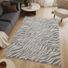 Geometrix GC_DIM1008 Gray 5 ft. 3 in. x 7 ft. 3 in. Area Rug