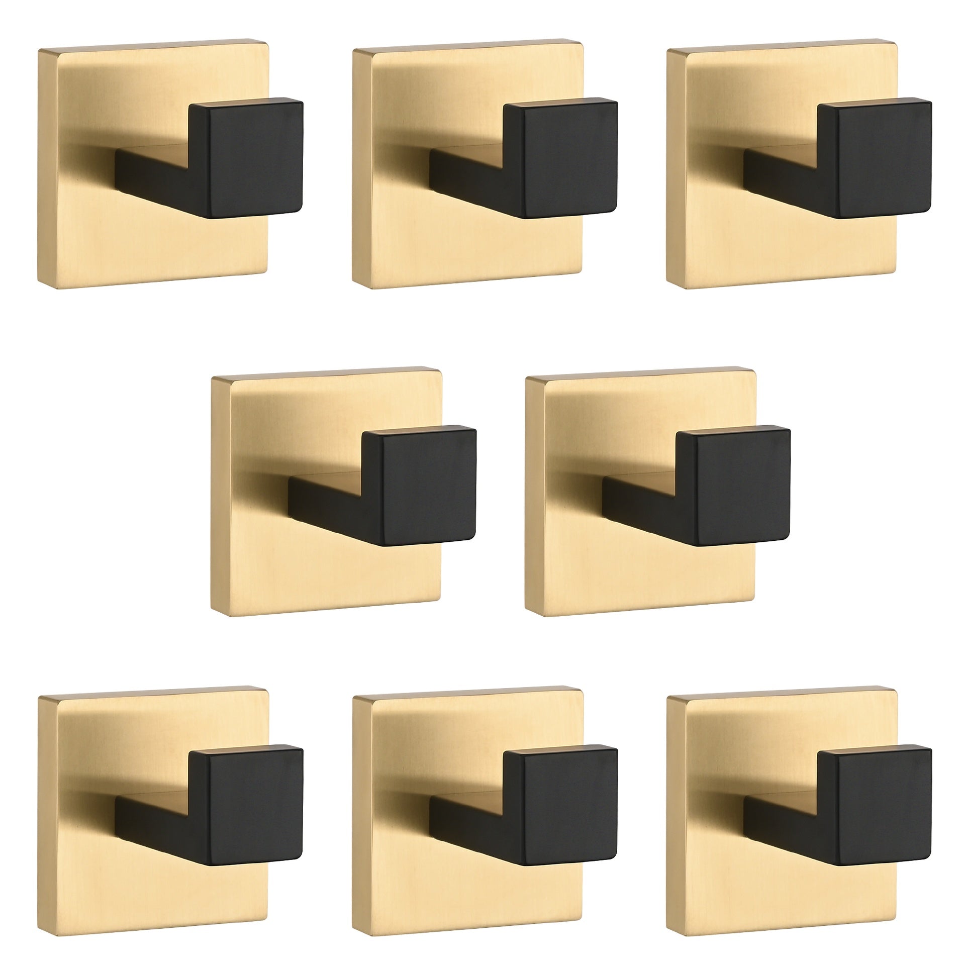 8 Pack Wall-Mounted Stainless Steel Bathroom Towel Hooks/Coat Hooks for Bathroom, Bedroom, Kitchen