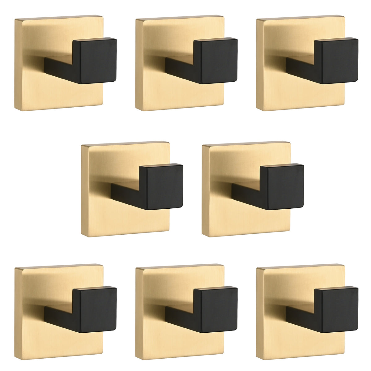 8 Pack Wall-Mounted Stainless Steel Bathroom Towel Hooks/Coat Hooks for Bathroom, Bedroom, Kitchen