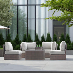 Fully Assembled 4-Person Outdoor Seating Set with Cushions
