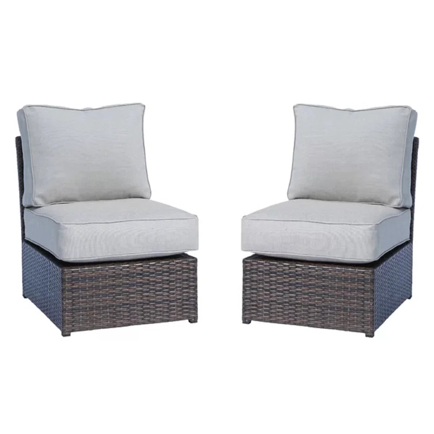 Fully Assembled Outdoor Wicker Sofa Set with Cushions – Seats 4