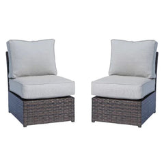 Fully Assembled Outdoor Wicker Sofa Set with Cushions – Seats 4