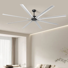 96"  Ceiling Fan with Light and Remote Control, 6-Speed Noiseless Reversible DC Motor, 8 Durable Aluminum Double-Layer Blades Large Ceiling Fan