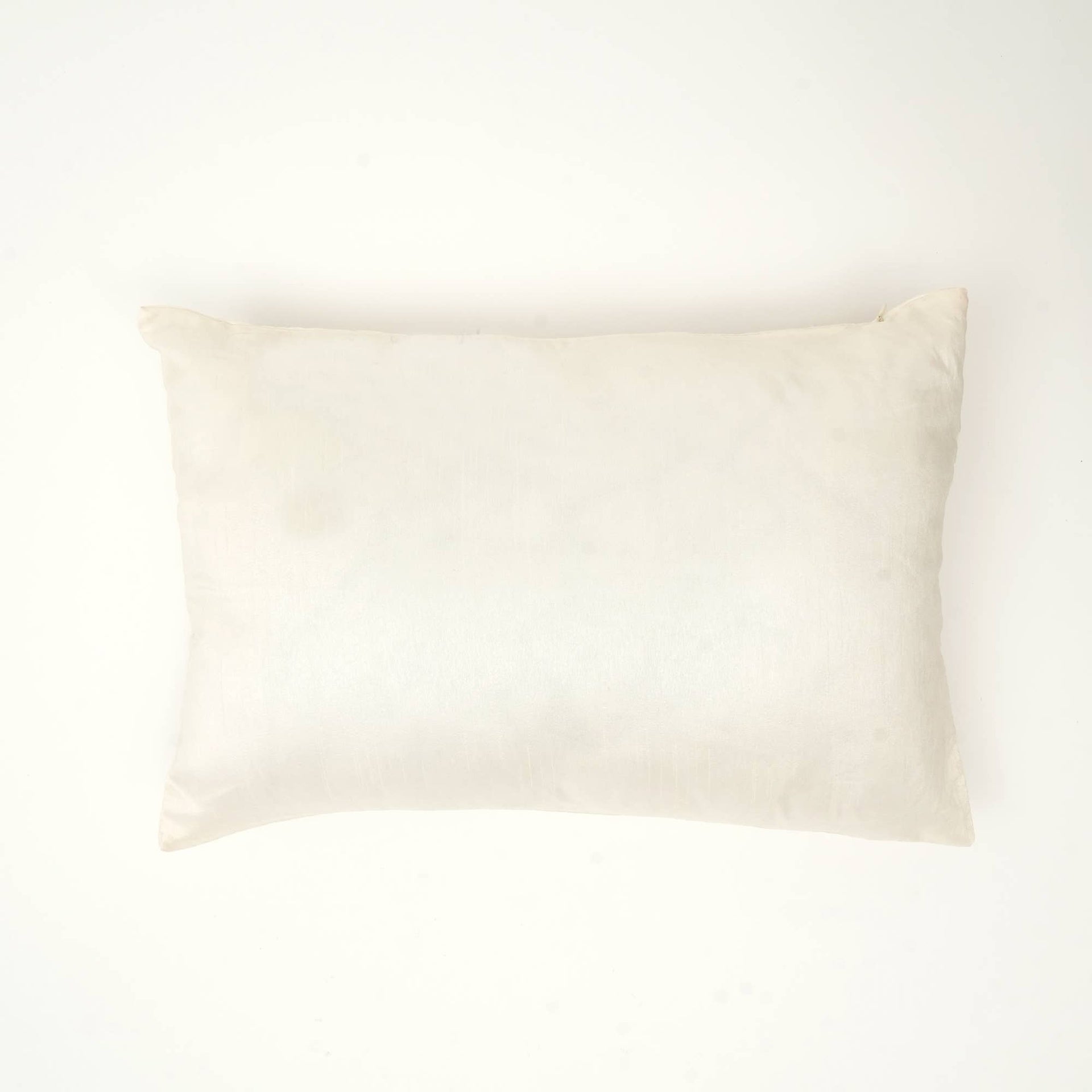 100% Polyester Ivory Lumber Pillow with Embroidery & Bead Work – Soft & Stylish Accent-24X16"