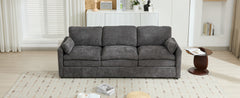 89"  Cozy Upholstered 3-seater Sofa Oversized Comfy Cloud Sofa Double Cushion 3-seater Sofa Plush Cushion Sofa Couch for Living Room  Grey