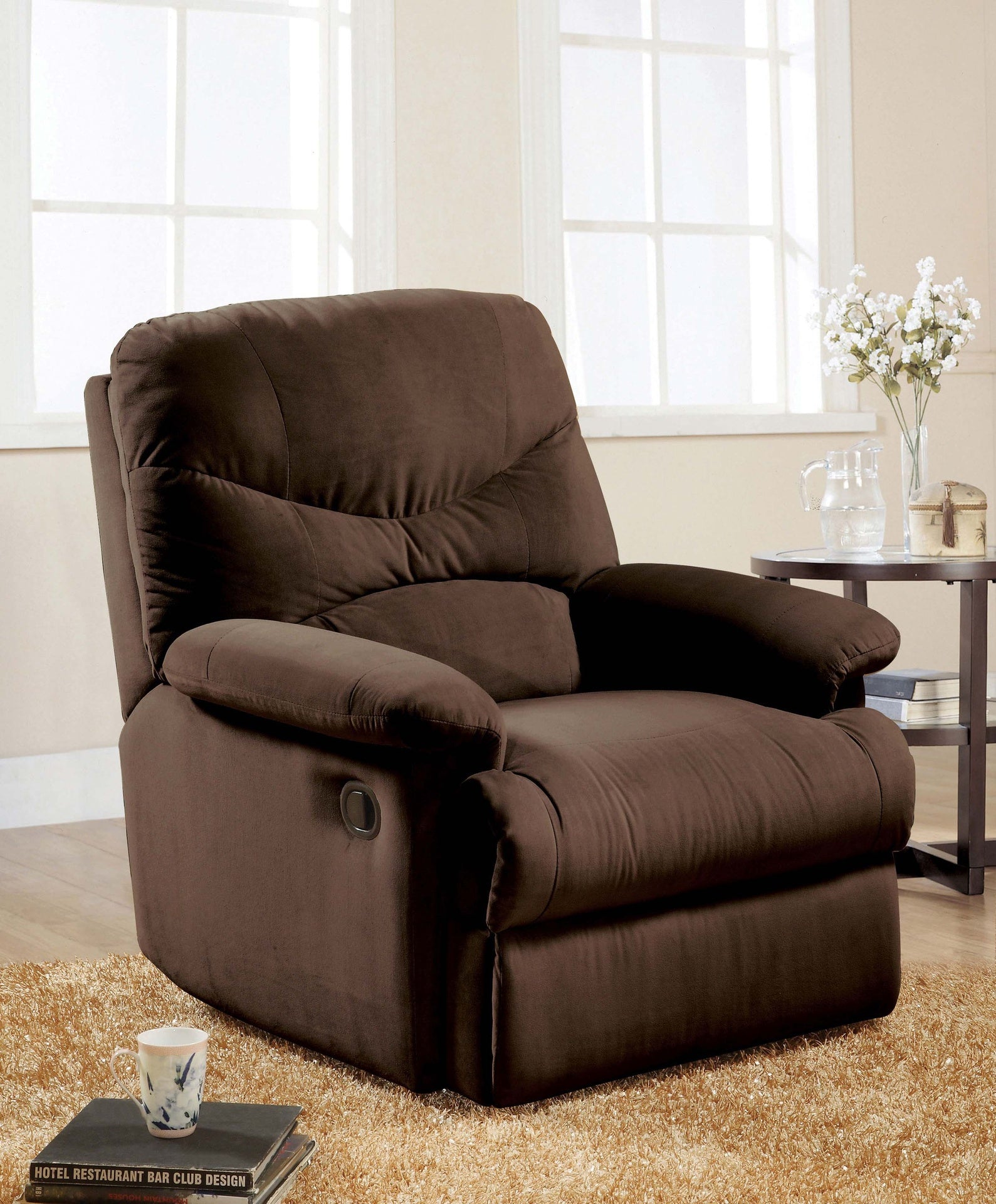 Arcadia Chocolate Microfiber Motion Recliner