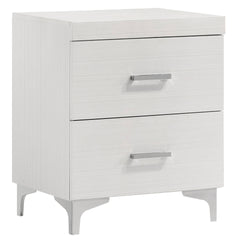 White 2-drawer Nightstand