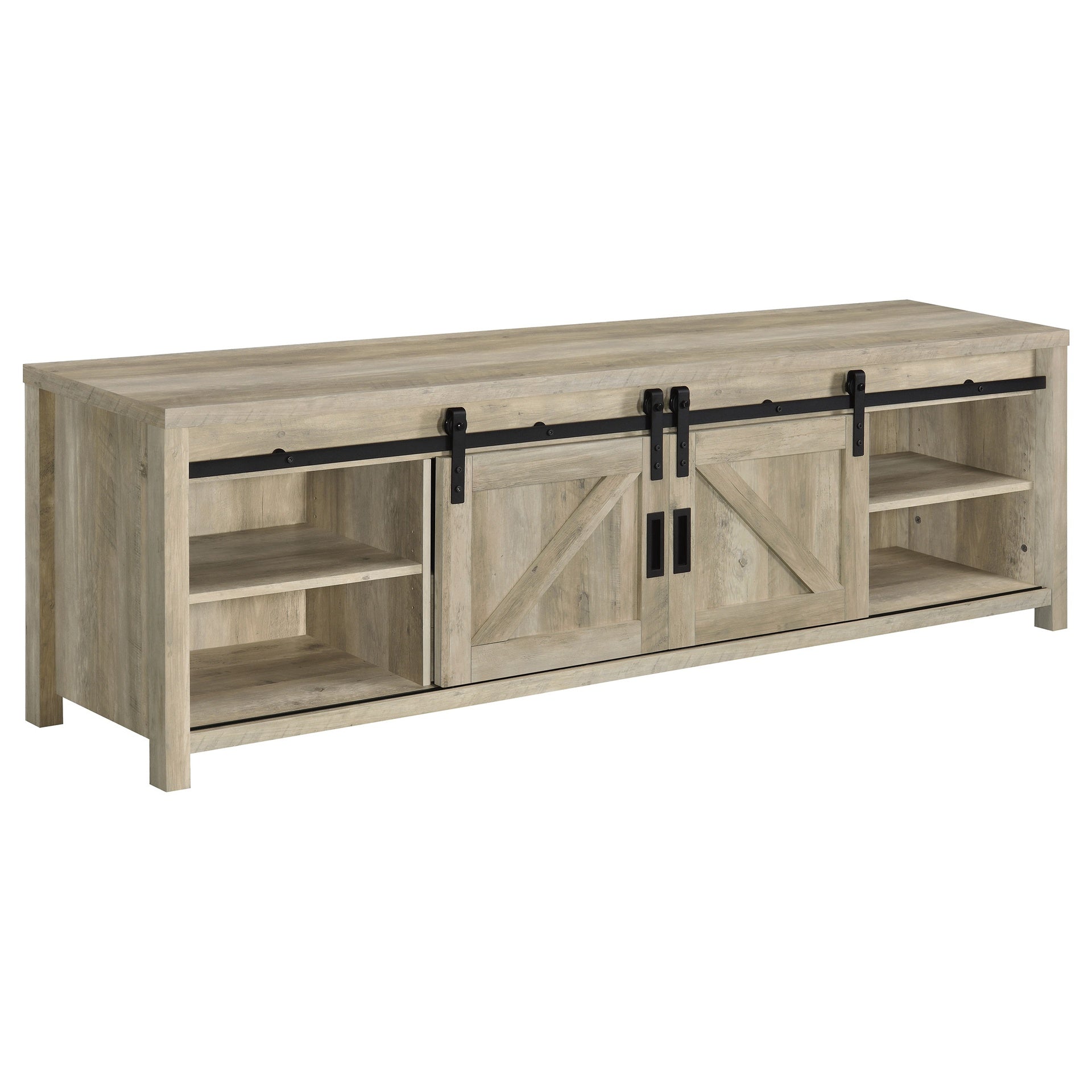 Madra Distressed Pine 2-Door Engineered Wood TV Stand