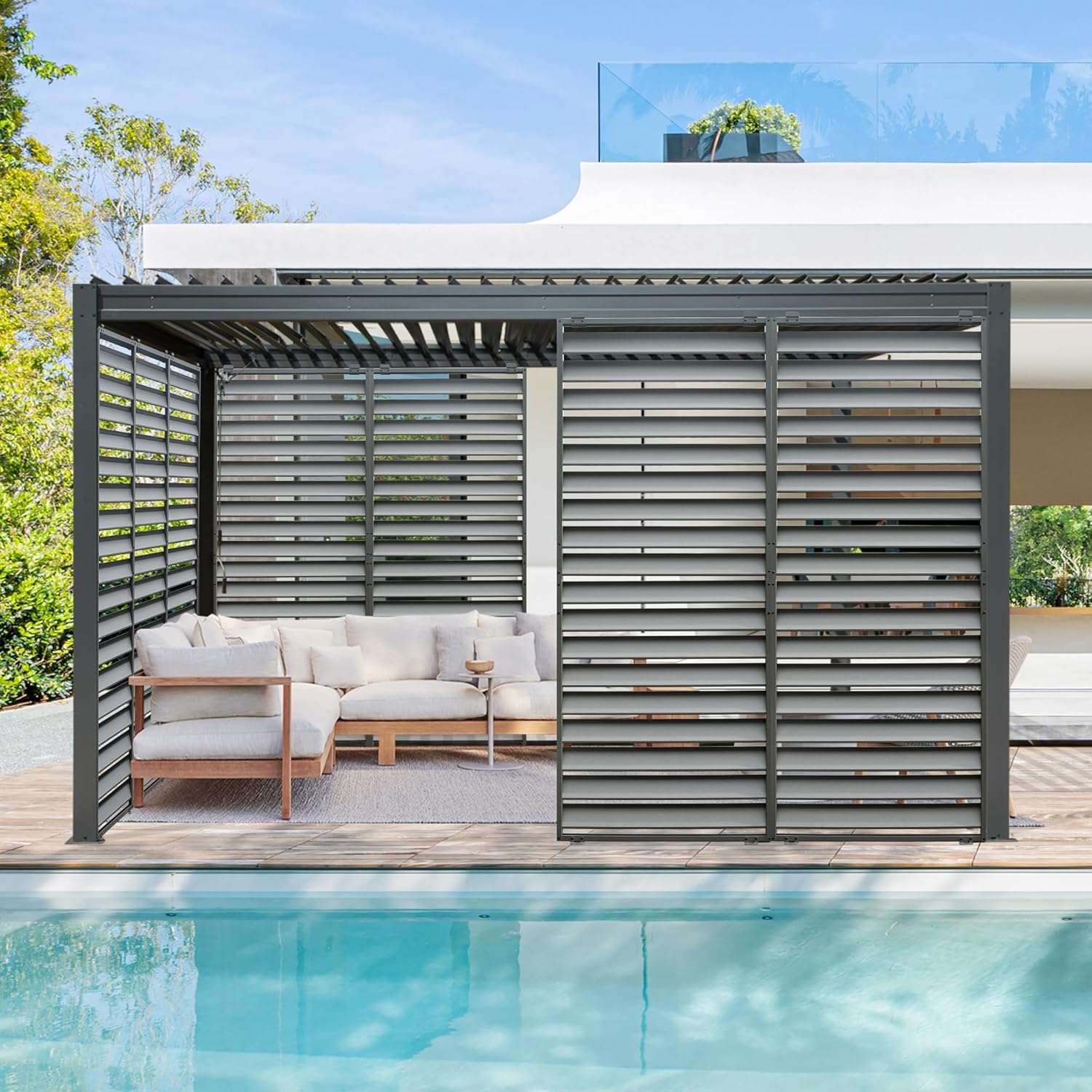 Outdoor Louvered Pergola Accessories Pergola Screens