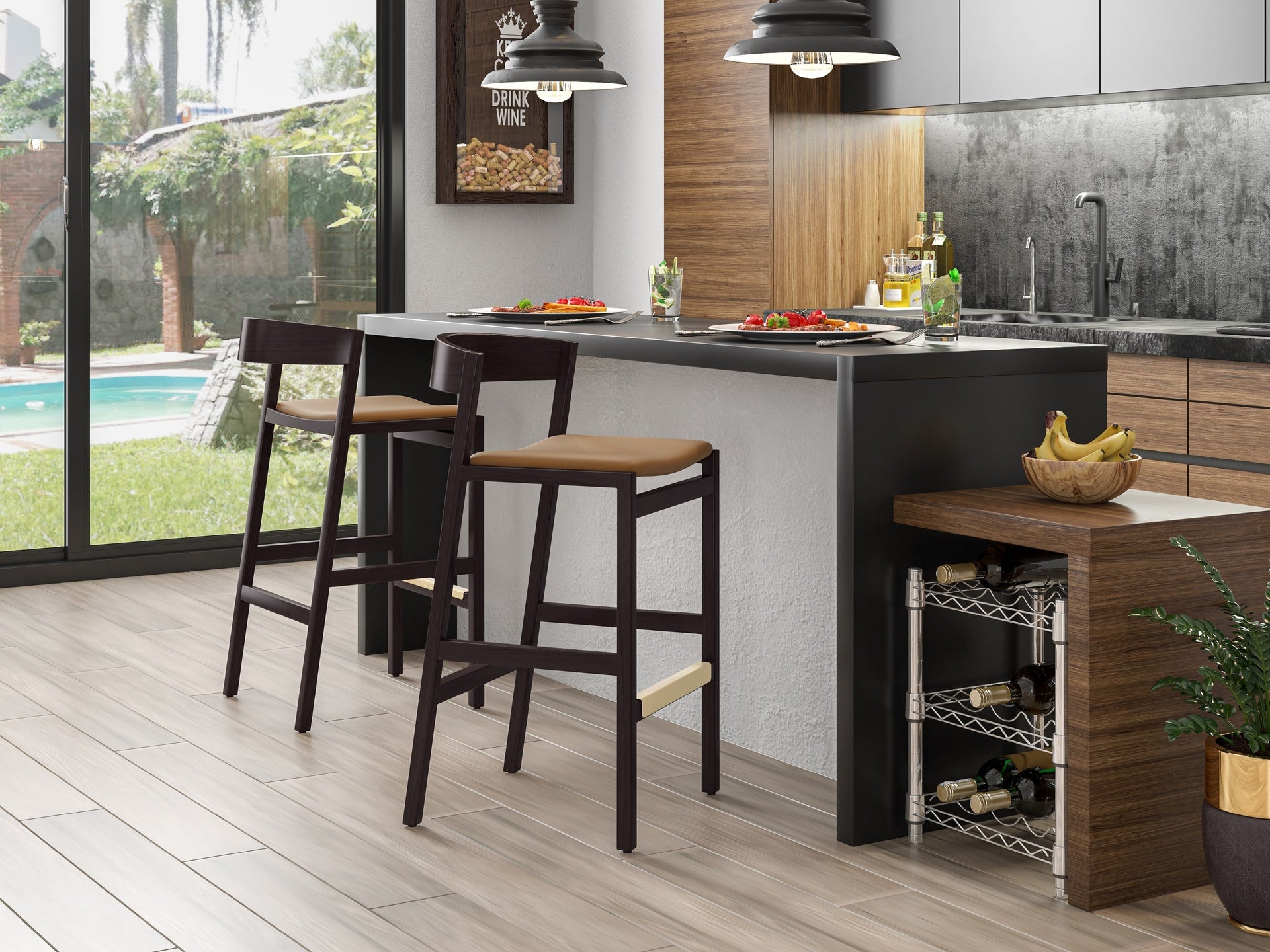 Counter Stool in Camel