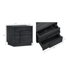 Nightstand in Charcoal Gray