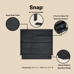 Nightstand in Charcoal Gray