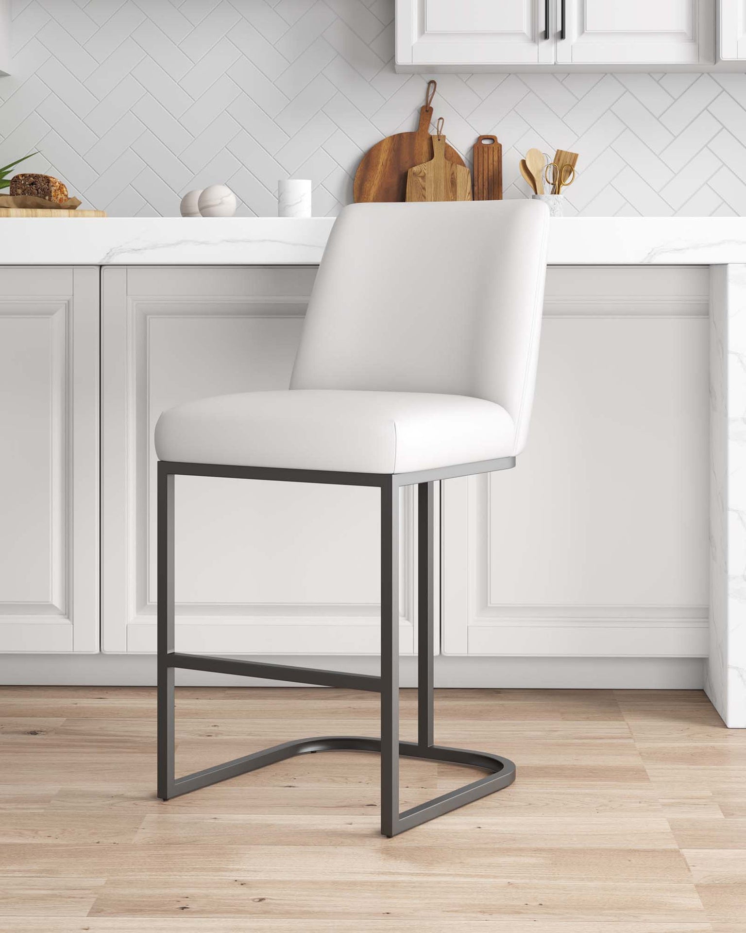 Counter Stool in White