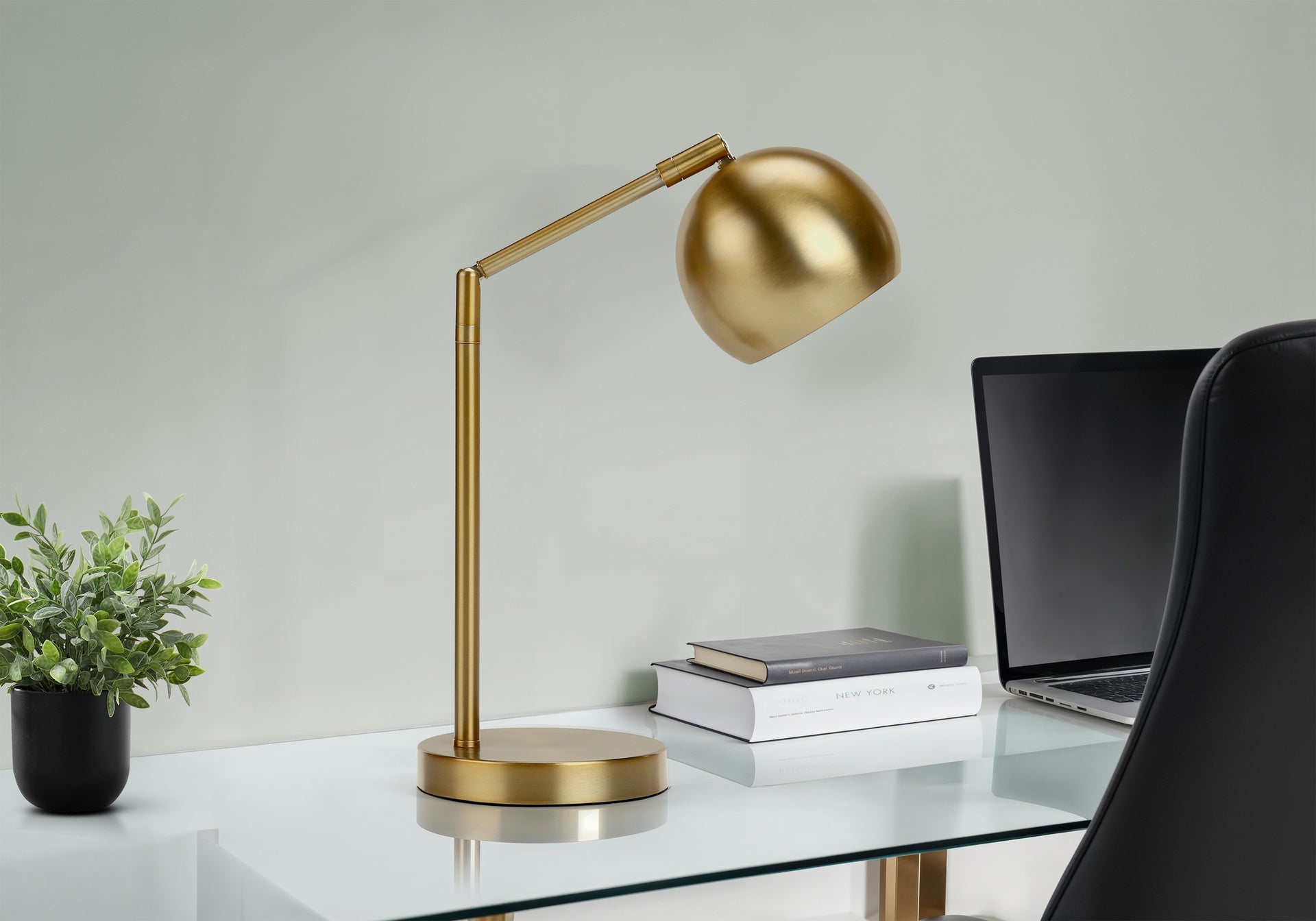 Lighting, 19"h, Table Lamp, Gold Metal, Gold Shade, Contemporary