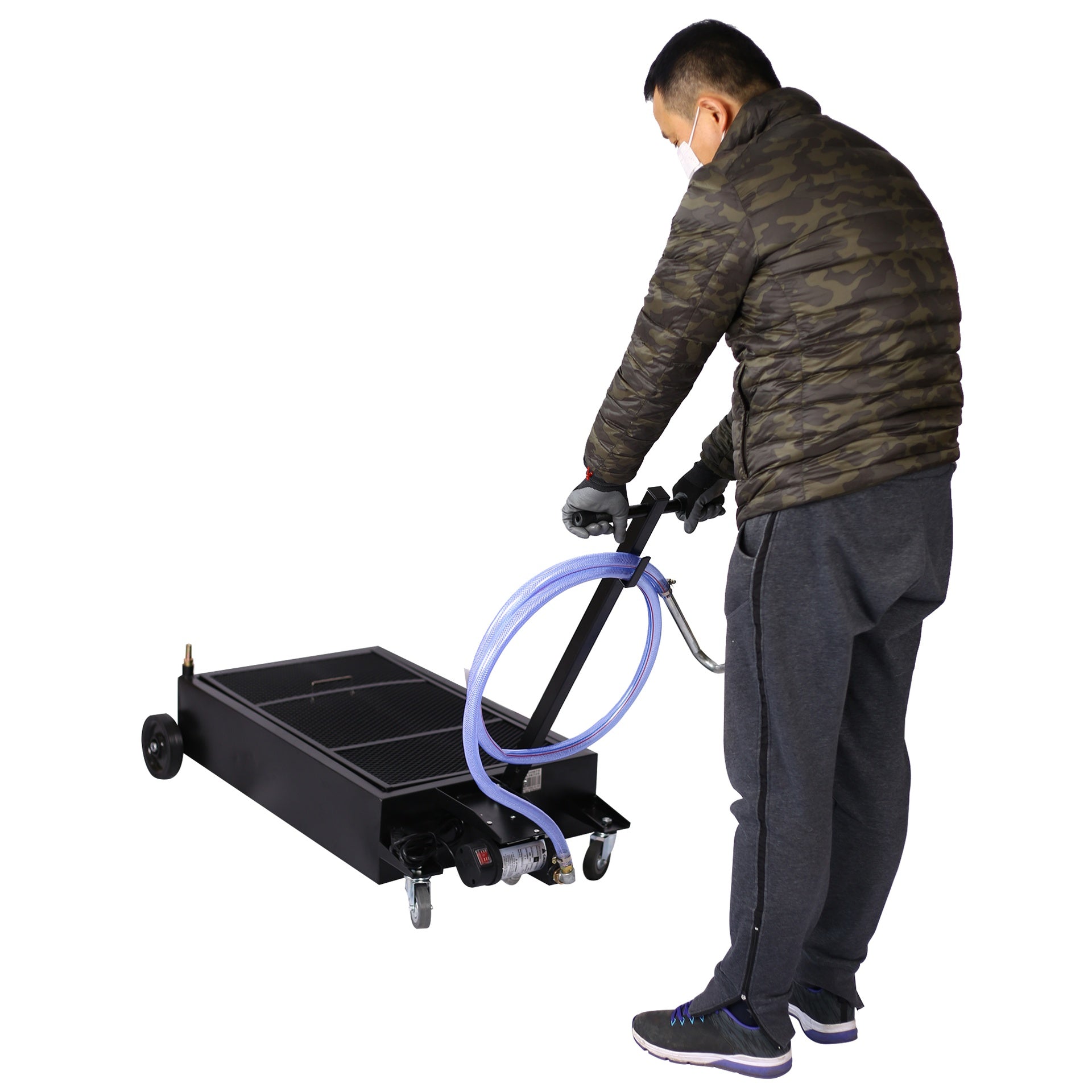 25 gallon low profile oil drainer ,with electric pump