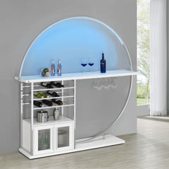Casey White 2-Door LED Home Bar