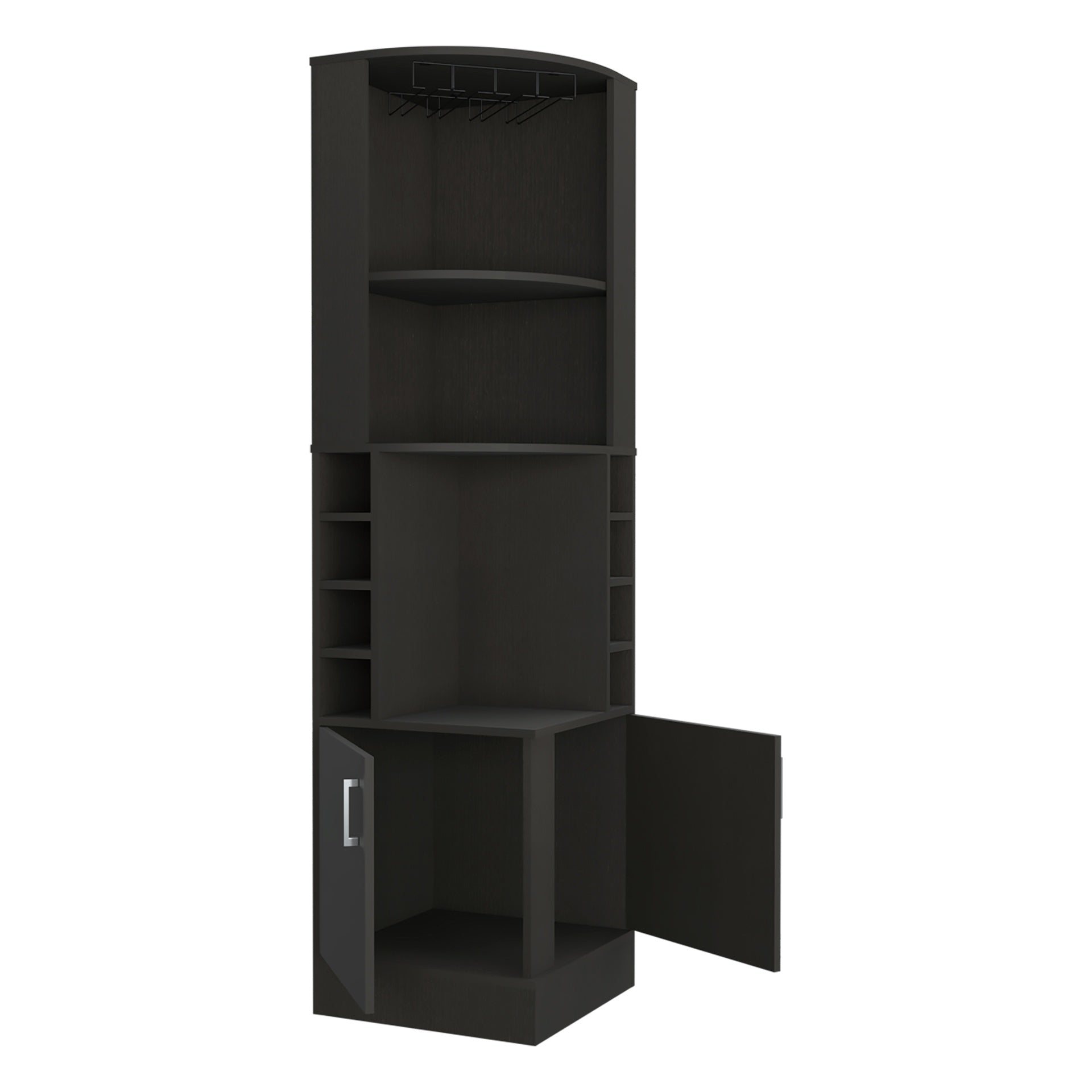 Jamesport 4-Bottle 2-Shelf Bar Cabinet Wenge