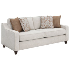 Mahaffey Beige 2-piece Track Arm Living Room Set