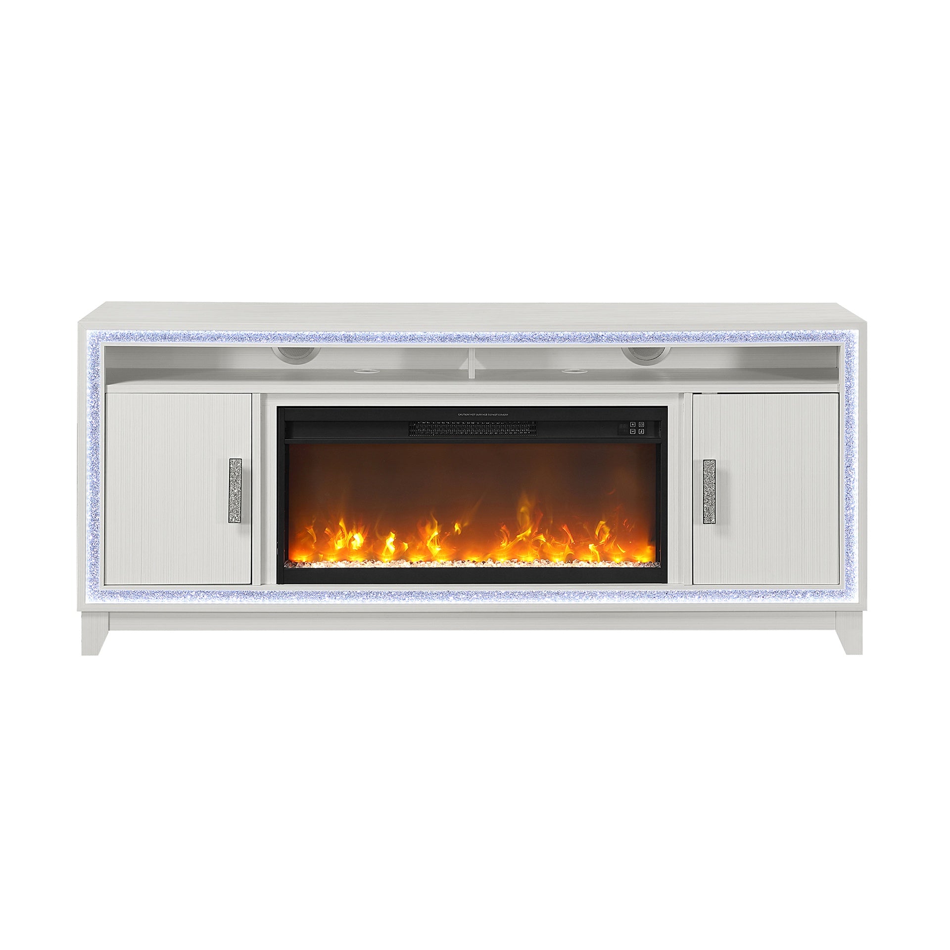 Almera White 72 Inch Fireplace