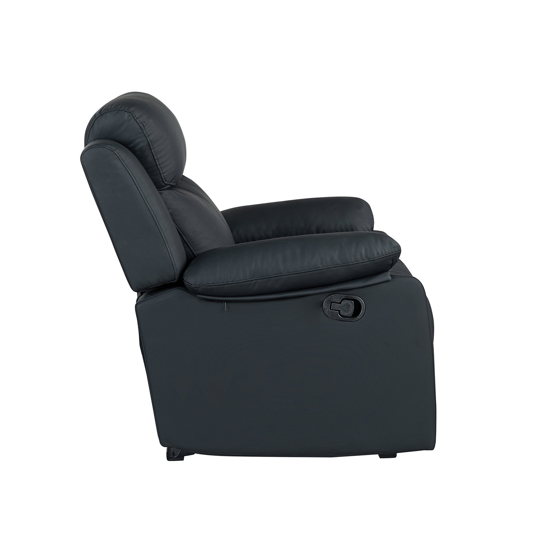 Blanche Black Glider Recliner with LED