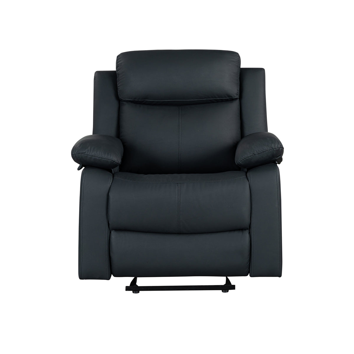 Blanche Black Glider Recliner with LED