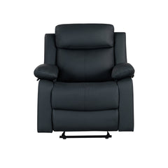 Blanche Black Glider Recliner with LED