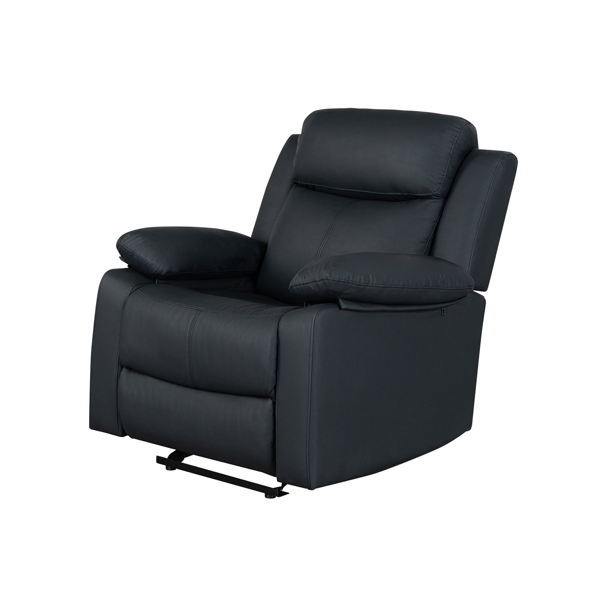 Blanche Black Glider Recliner with LED