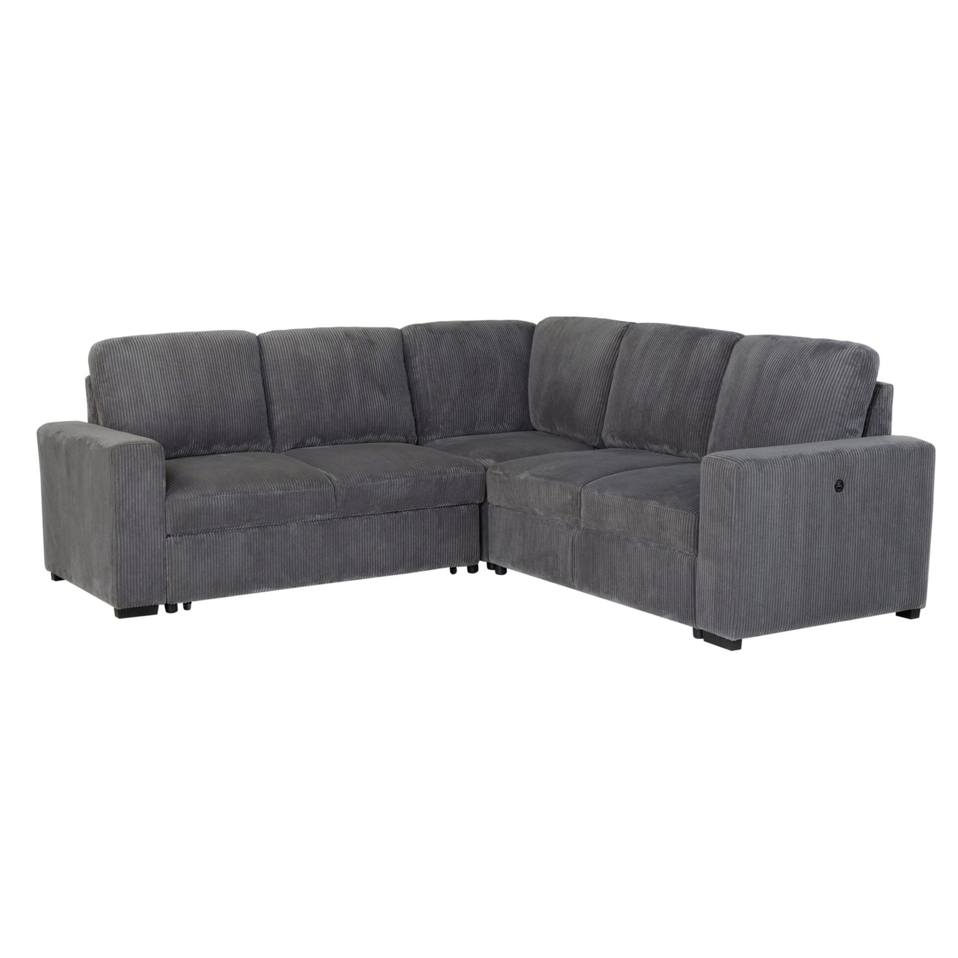 Melody Grey Sectional with Pullout