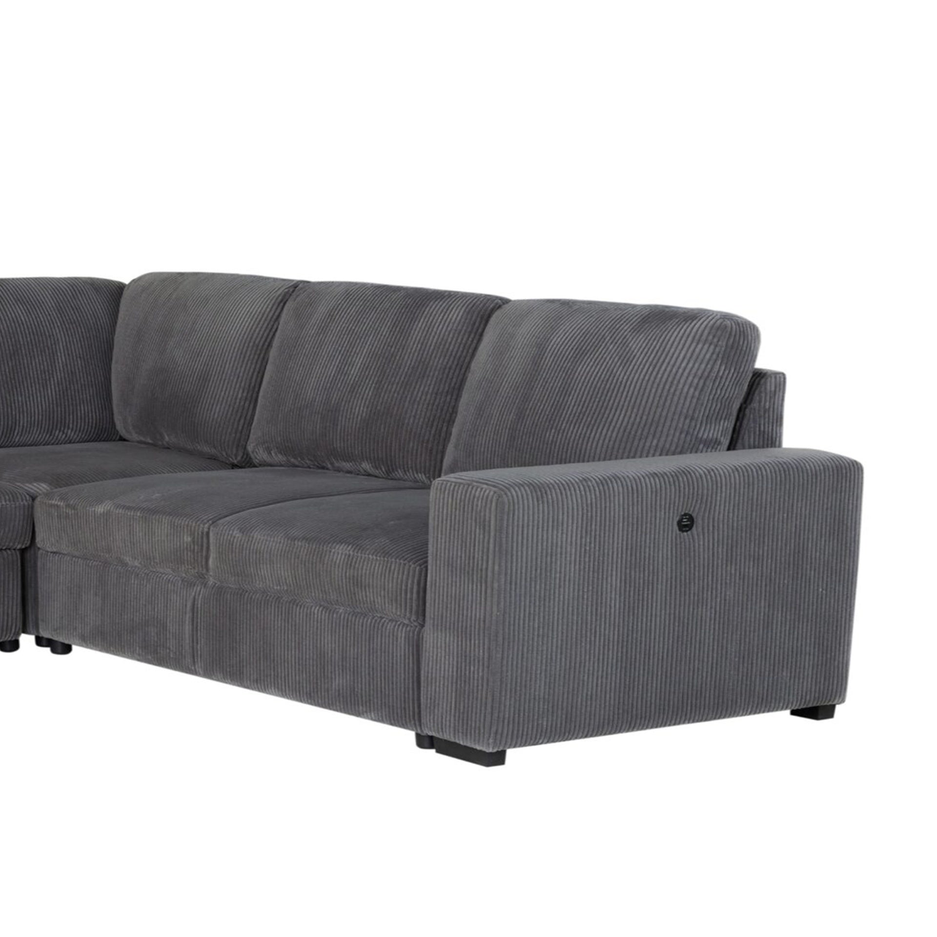 Melody Grey Sectional with Pullout