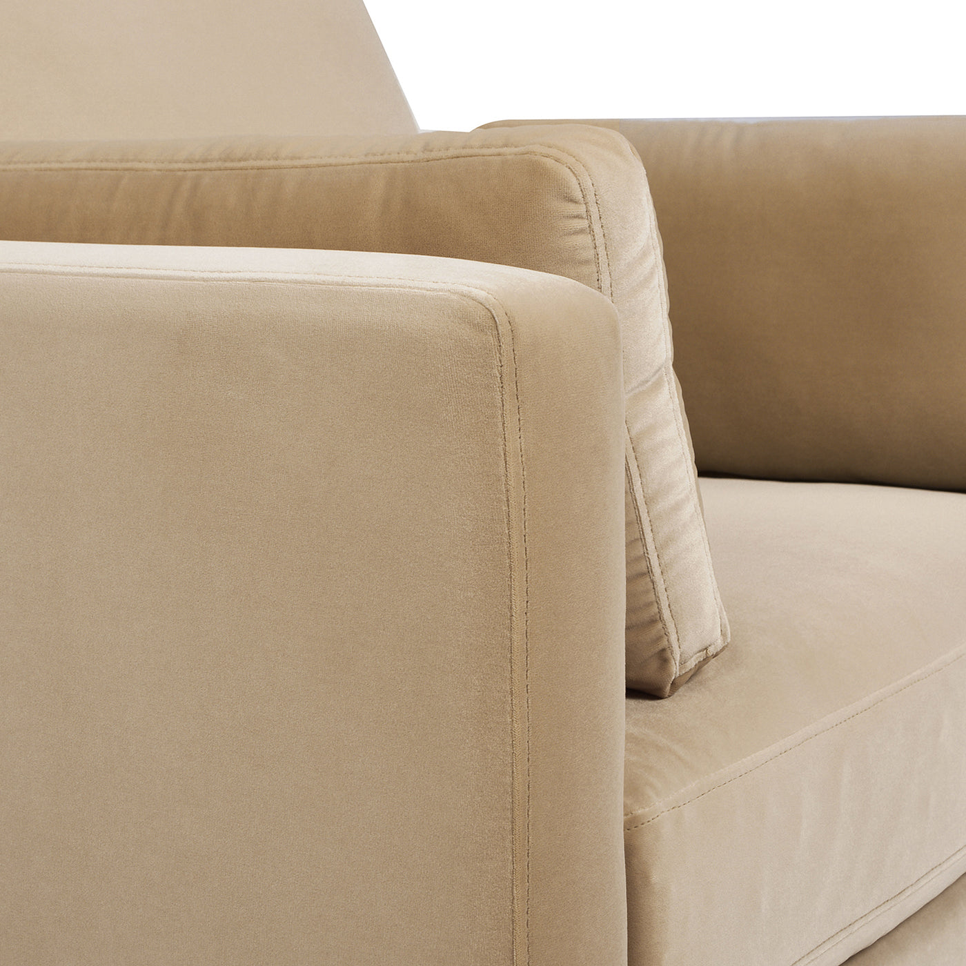 Knox 36" Modern Farmhouse Arm Chair, Fawn Brown Performance Velvet