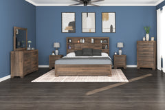 Plinz Brown 2-Drawer Nightstand