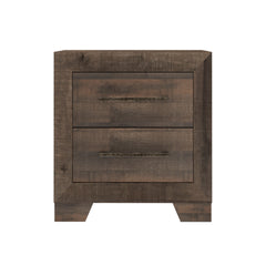Plinz Brown 2-Drawer Nightstand