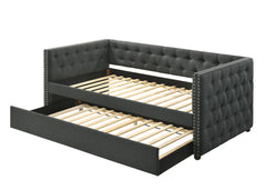 Romona Gray Fabric Daybed W/Trundle (Twin)