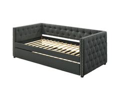 Romona Gray Fabric Daybed W/Trundle (Twin)