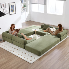UNITED WE WIN convertible folding sofa bed, with fixed frame and pillow back handrail, cloud corduroy folding mattress sofa, folding memory foam bed in living room/dormitory/guest room/home office/apt