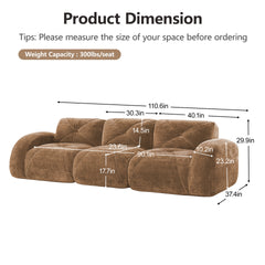 2 Piece Sofa Set Comfy Sofa Couch,  2+3 Seater Sofa Set,Deep Seat Sofa,Soft Velvet Fabric,32D High Density Sponge  Bottom,No Assembly Required, Modern Sofa Set for Living Room,Camel