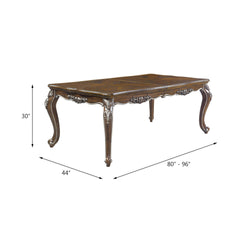 Latisha Antique Oak Finish Dining Table w/Leaf