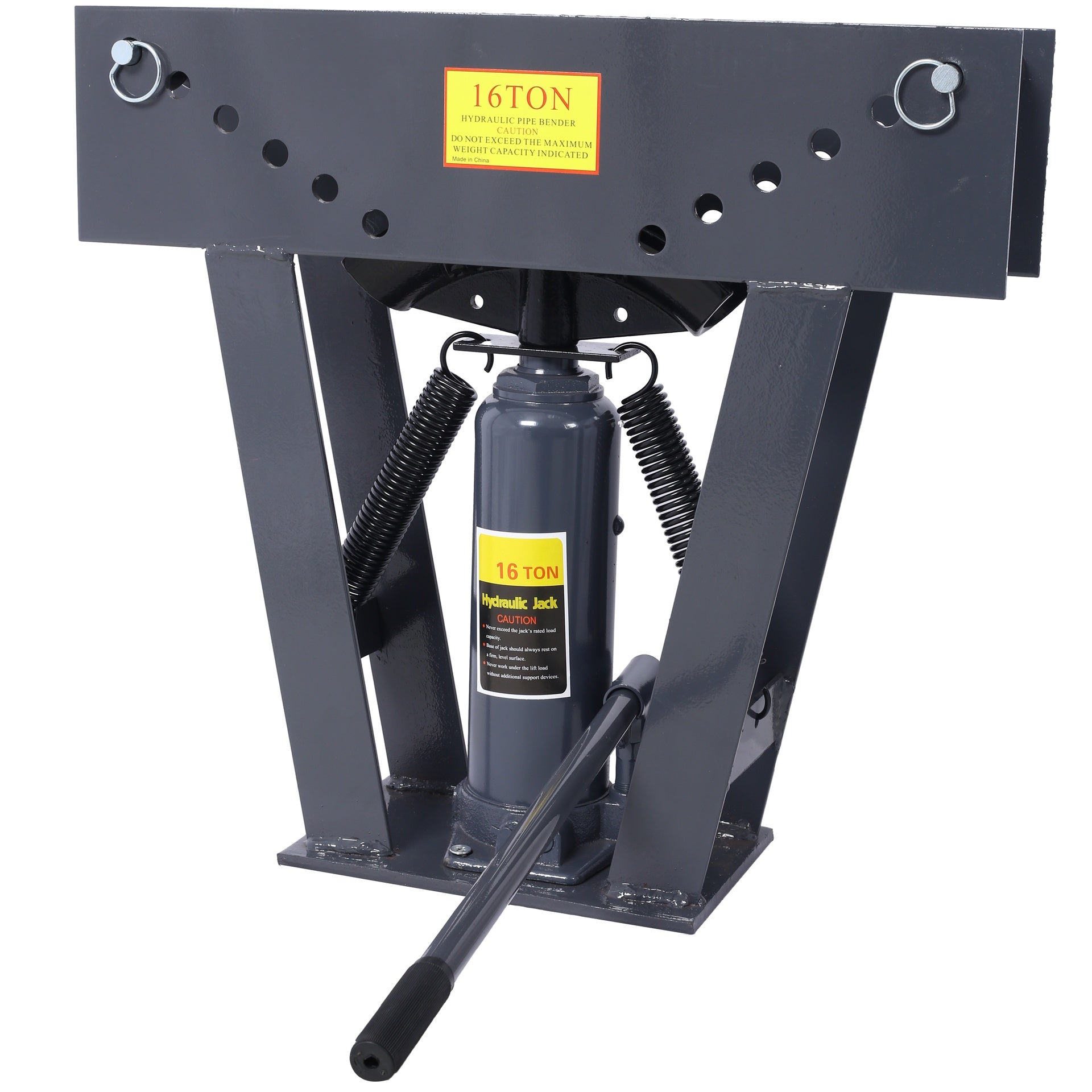 16 Ton Pipe Tube Bender Manual Hydraulic, Piping Bending Exhaust Tube Fabric w/8 Dies(1/2,3/4,1,1-1/4,1-1/12,2,2-1/2,3) Adjustable Rollers 90-180 Degree Bend Steel Iron Metal Ratcheting,dark gray