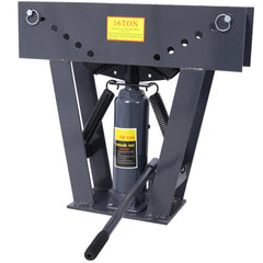 16 Ton Pipe Tube Bender Manual Hydraulic, Piping Bending Exhaust Tube Fabric w/8 Dies(1/2,3/4,1,1-1/4,1-1/12,2,2-1/2,3) Adjustable Rollers 90-180 Degree Bend Steel Iron Metal Ratcheting,dark gray