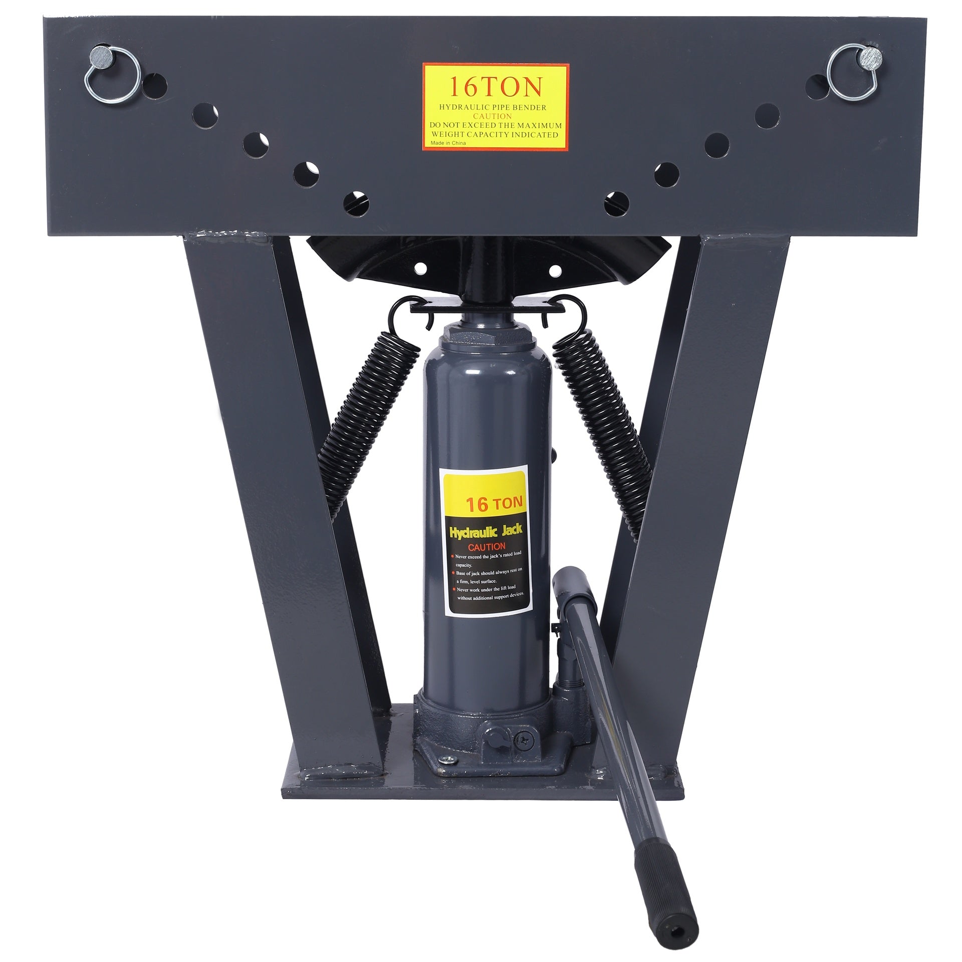 16 Ton Pipe Tube Bender Manual Hydraulic, Piping Bending Exhaust Tube Fabric w/8 Dies(1/2,3/4,1,1-1/4,1-1/12,2,2-1/2,3) Adjustable Rollers 90-180 Degree Bend Steel Iron Metal Ratcheting,dark gray