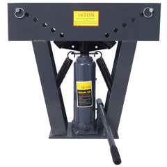 16 Ton Pipe Tube Bender Manual Hydraulic, Piping Bending Exhaust Tube Fabric w/8 Dies(1/2,3/4,1,1-1/4,1-1/12,2,2-1/2,3) Adjustable Rollers 90-180 Degree Bend Steel Iron Metal Ratcheting,dark gray