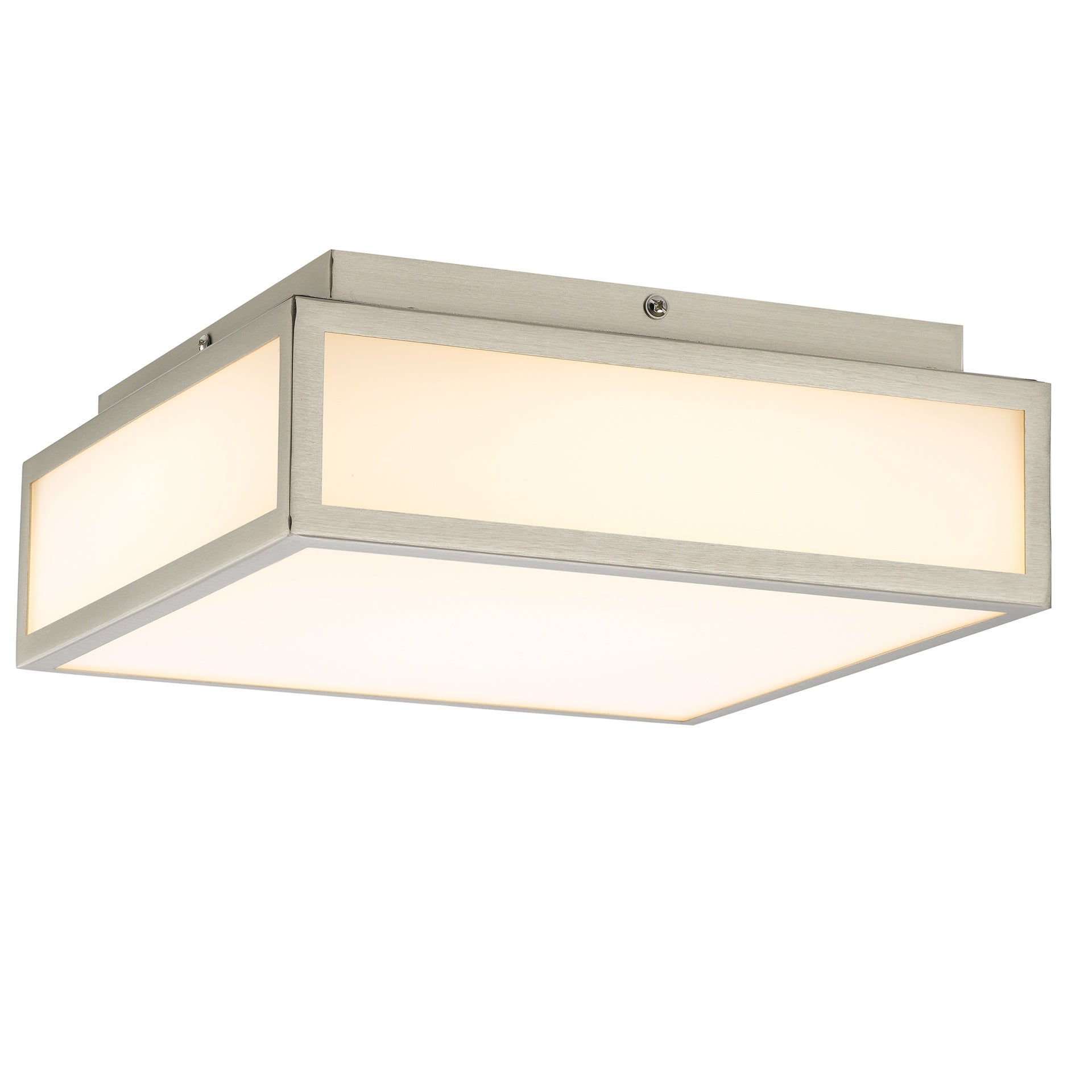10-inches Brushed Nickel Integrated LED Flush Mount Light