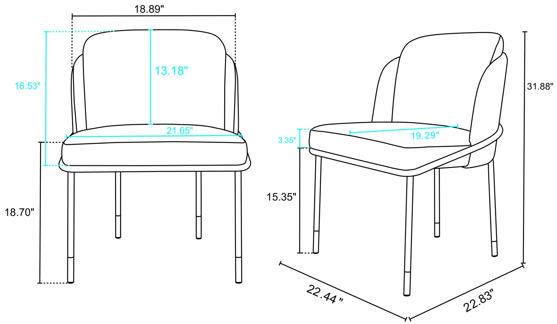 Dining Chair in Gray