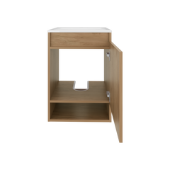 Bathroom Vanity 24.8" H, 1 Door, 2 Shelves, Natural Oak - Bathroom