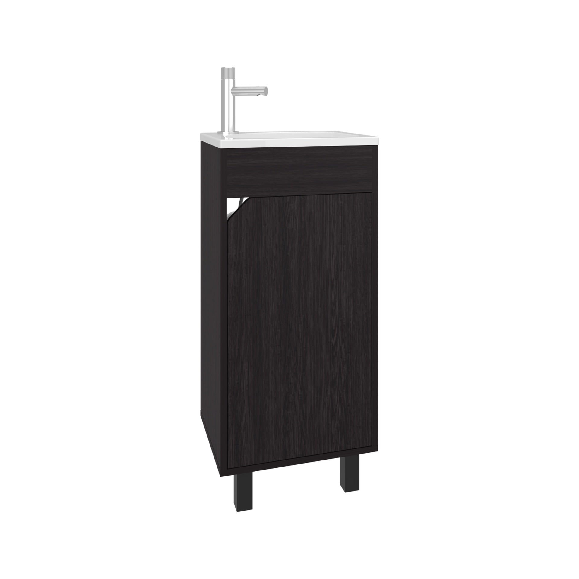 Bathroom Vanity with SInk, 1 Door, 4 Legs
