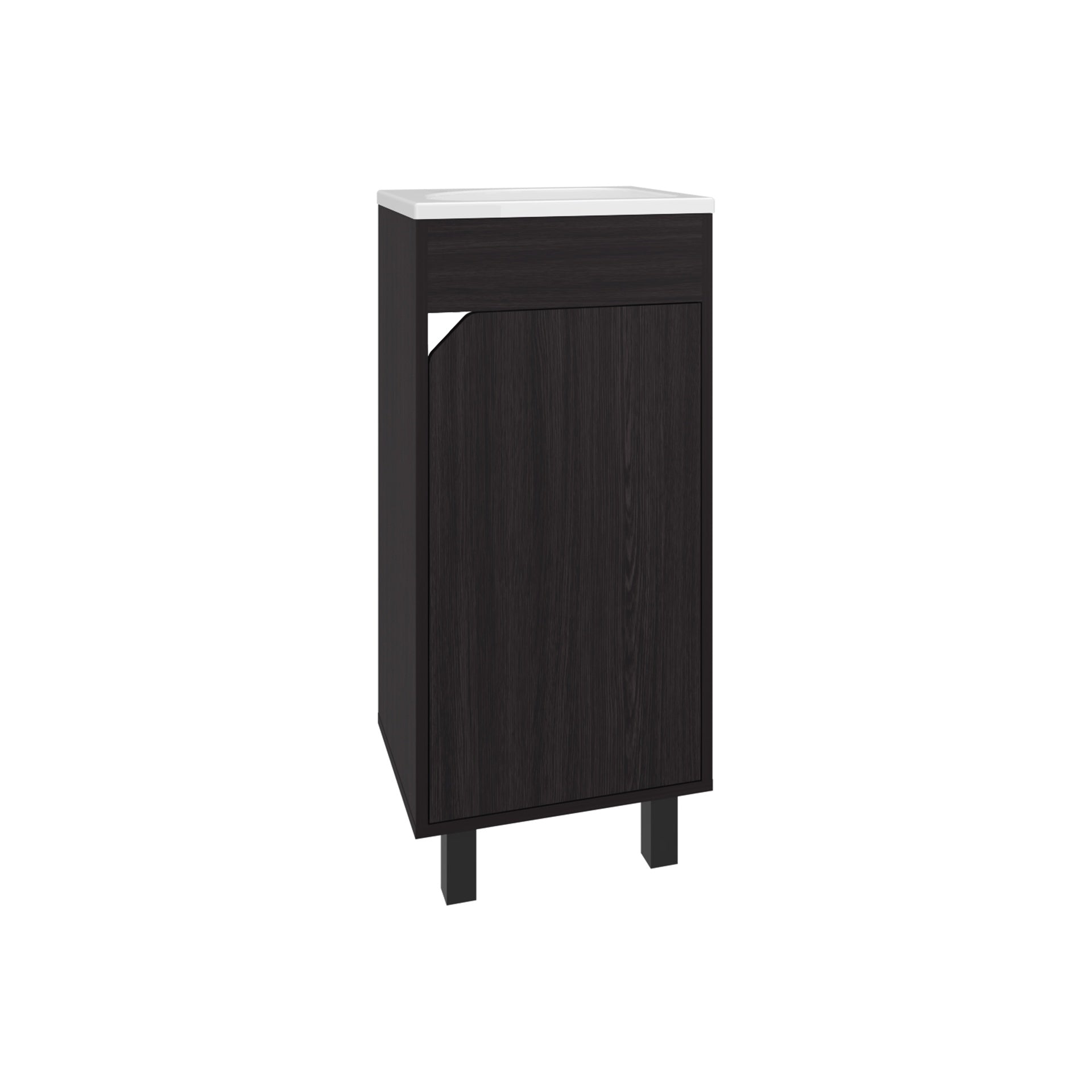 Bathroom Vanity with SInk, 1 Door, 4 Legs